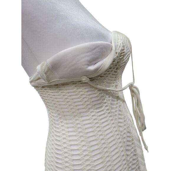 Robin Piccone Mitered Sophia Convertible One Piece Swimsuit Size 4 Crochet Beach - Picture 12 of 14